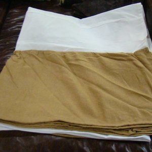 VHC Brands Veranda Burlap Natural Bed Skirt - king size